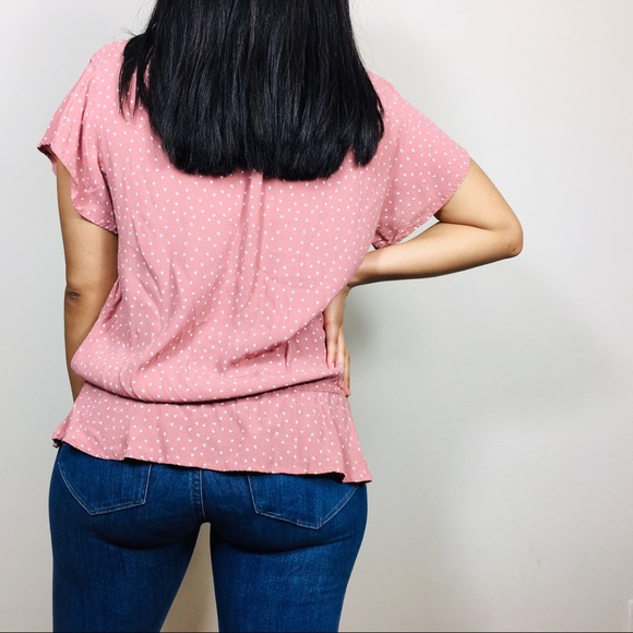 Rails | BRETTON MINI HEARTS Button Blush TOP Large - Picture 5 of 8